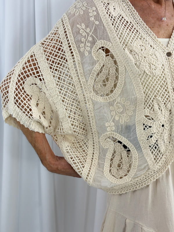 Betty Crochet top in beige - Bond Street Store