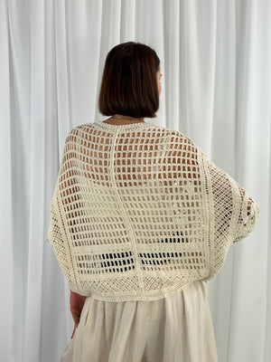 Betty Crochet top in beige - Bond Street Store
