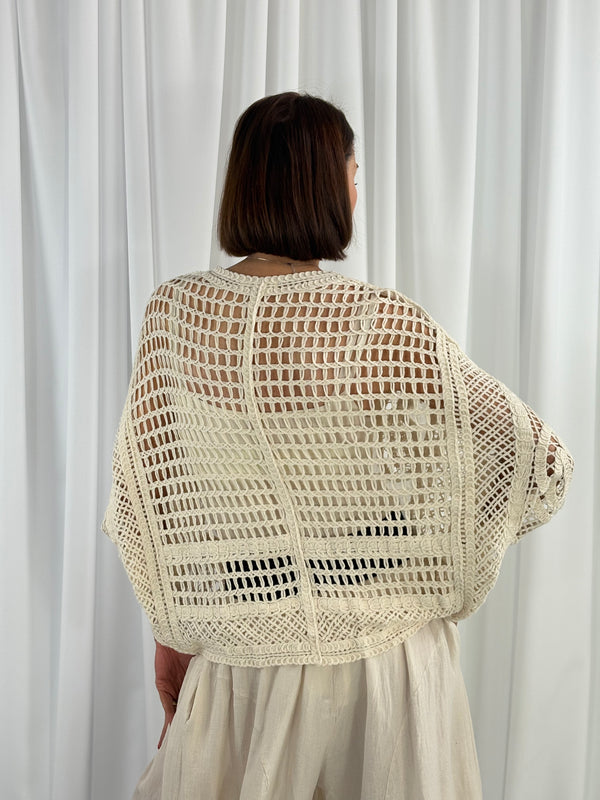 Betty Crochet top in beige - Bond Street Store