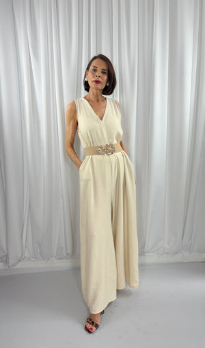 Cortina Jumpsuit in beige - Bond Street Store