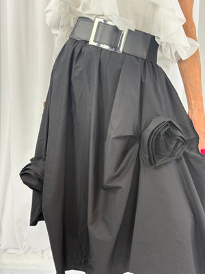 Kennedy 3d flower skirt in black - Pre order arrival date 28th April - Bond Street Store