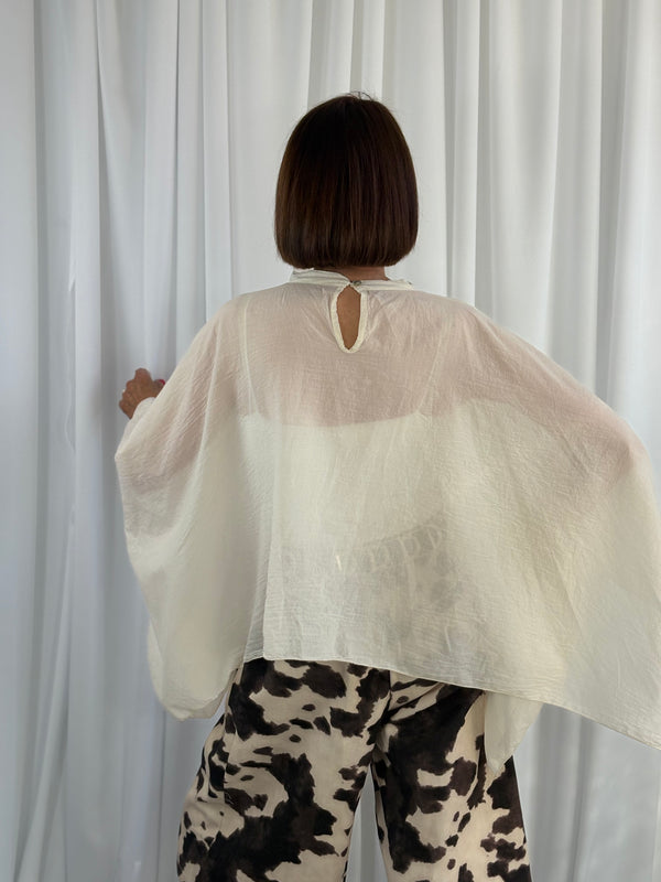 Linda Waterfall top in cream