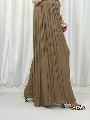 antibes palazzo trouser in mocha - Bond Street Store