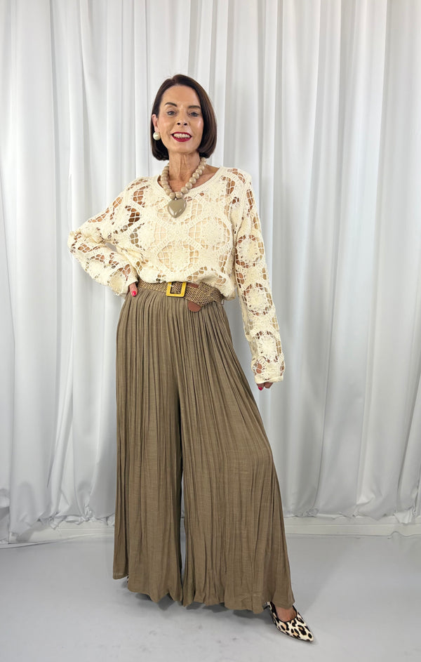 Tilly crochet top in cream - Bond Street Store