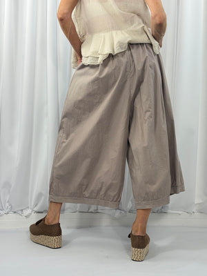Tuscany wide leg Trousers in mocha - Bond Street Store