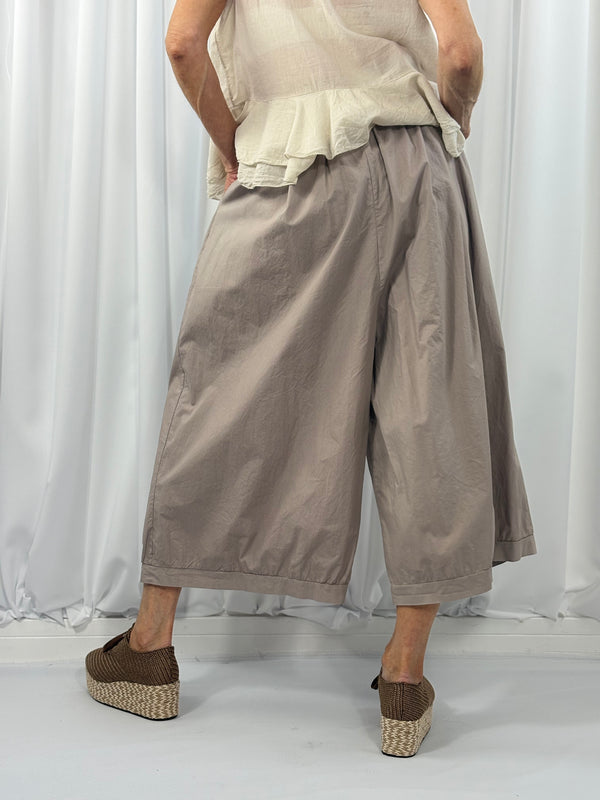Tuscany wide leg Trousers in mocha - Bond Street Store