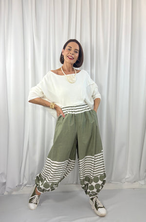 Petra Cocoon Trousers in sage