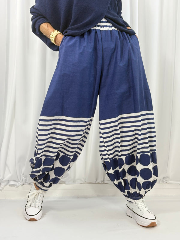 Petra Cocoon Trousers in navy