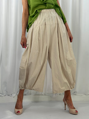 felicity balloon shape trouser in stone