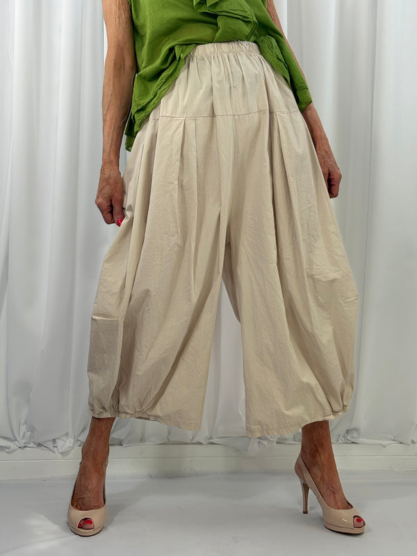 felicity balloon shape trouser in stone