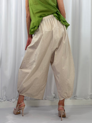 felicity balloon shape trouser in stone