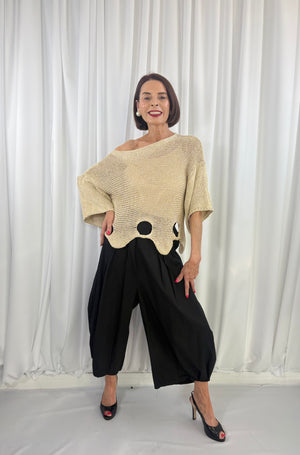felicity balloon shape trouser in black - Bond Street Store