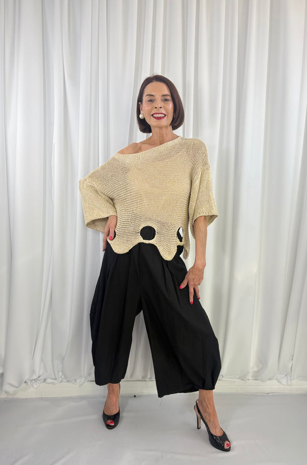 felicity balloon shape trouser in black - Bond Street Store