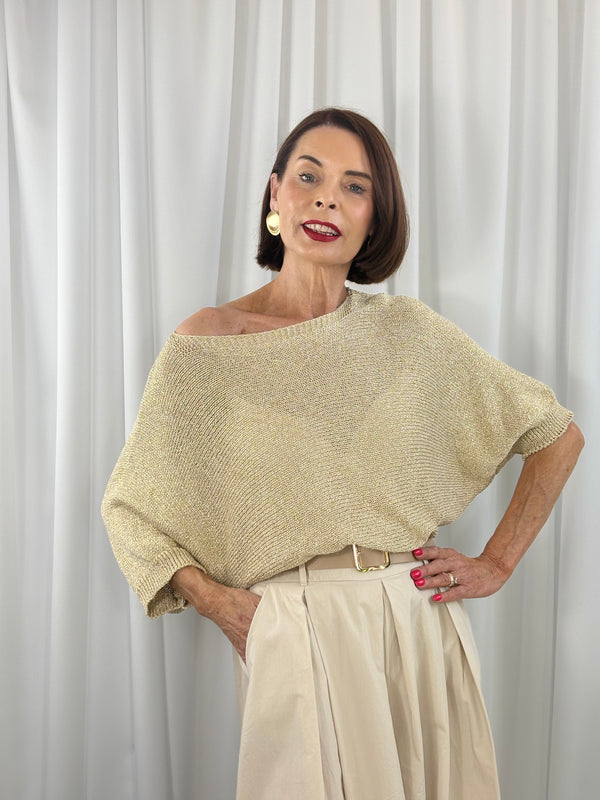 Rachel knitwear in gold