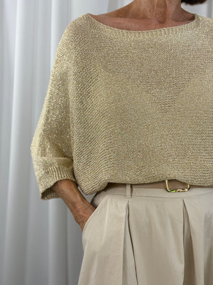 Rachel knitwear in gold