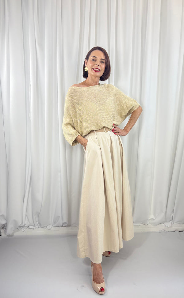 Rachel Palazzo trouser in stone