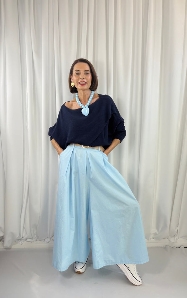 Rachel Palazzo trouser in baby blue