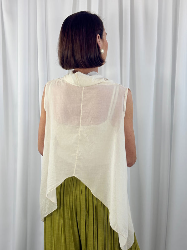 Kitty Waterfall top in beige - Bond Street Store