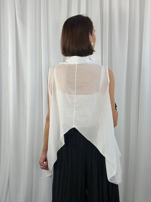 Kitty Waterfall top in white - Bond Street Store