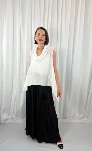 Kitty Waterfall top in white - Bond Street Store