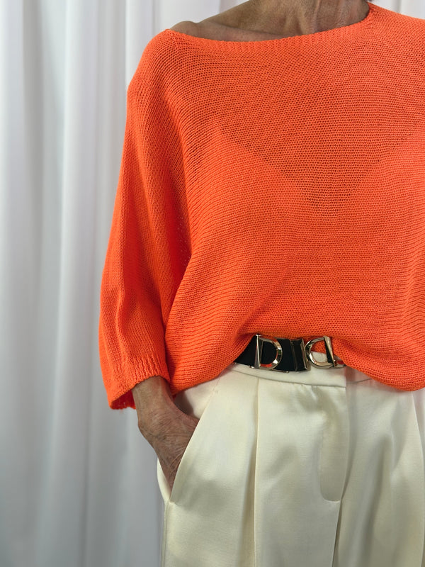 Rachel knitwear in vibrant orange - Pre order Arrival Date 6th May - Bond Street Store
