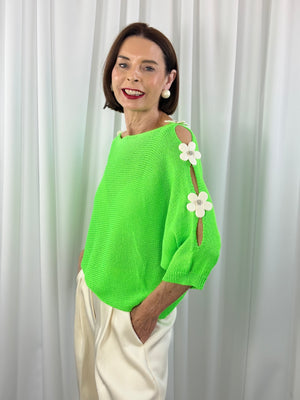 Ellis knitwear in apple green - Bond Street Store