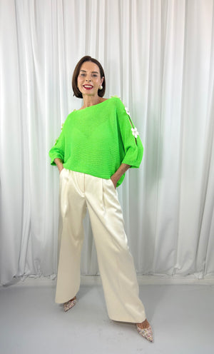 Ellis knitwear in apple green - Bond Street Store