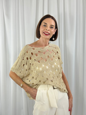 Naples knitwear in gold - Bond Street Store