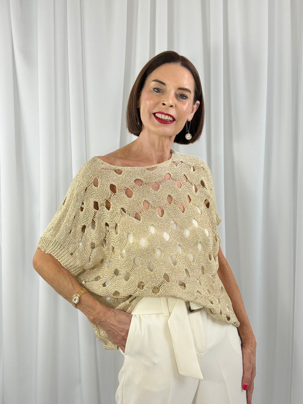 Naples knitwear in gold - Bond Street Store