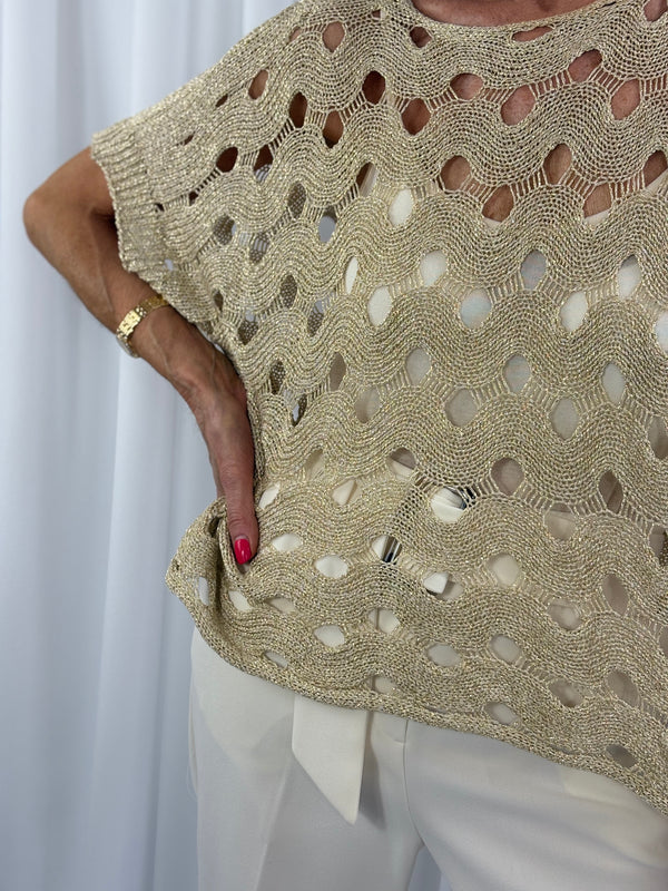 Naples knitwear in gold - Bond Street Store
