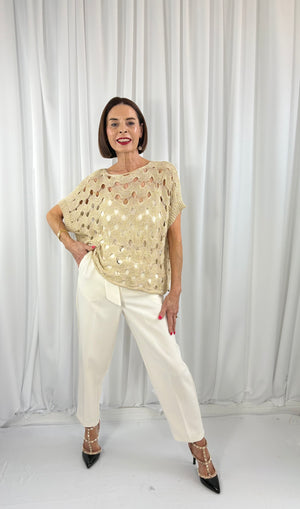 Naples knitwear in gold - Bond Street Store