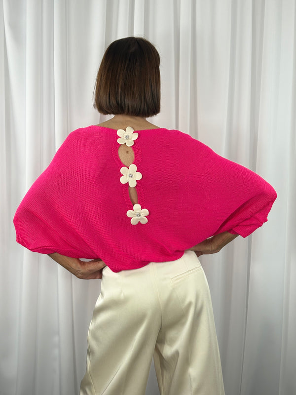 Rachel knitwear in cerise pink - Bond Street Store