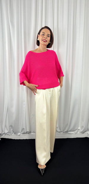 Rachel knitwear in cerise pink - Bond Street Store