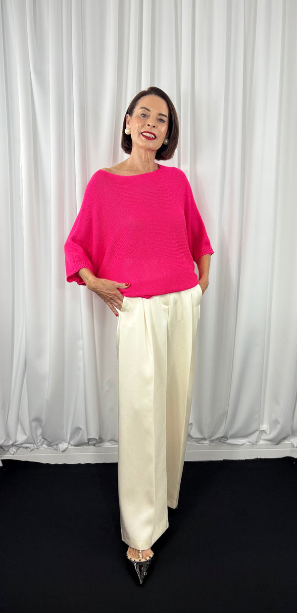 Rachel knitwear in cerise pink - Bond Street Store