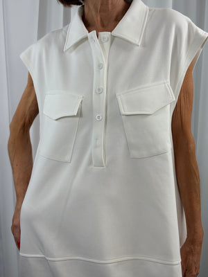 Enzo cocoon dress in white - Bond Street Store