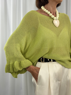 Frenzy knitwear in pistachio - Bond Street Store