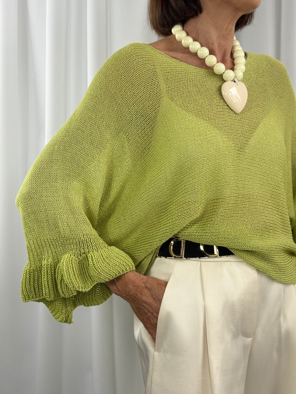 Frenzy knitwear in pistachio - Bond Street Store