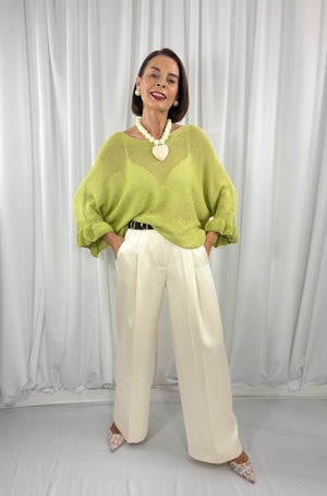 Frenzy knitwear in pistachio - Bond Street Store