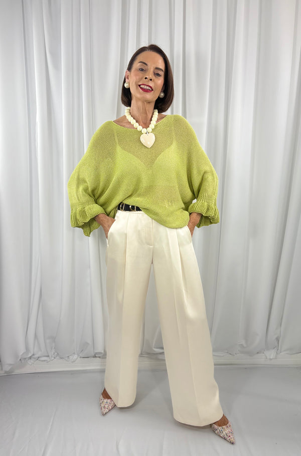 Frenzy knitwear in pistachio - Bond Street Store