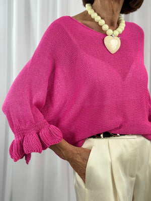 Frenzy knitwear in cerise pink - Bond Street Store