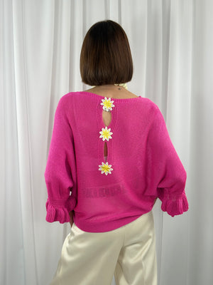 Frenzy knitwear in cerise pink - Bond Street Store