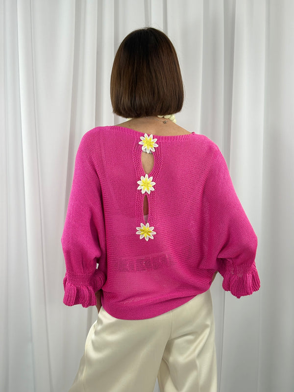 Frenzy knitwear in cerise pink - Bond Street Store