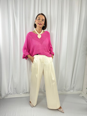 Frenzy knitwear in cerise pink - Bond Street Store