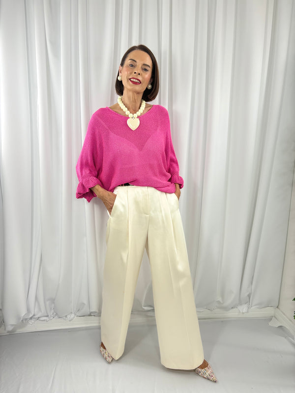 Frenzy knitwear in cerise pink - Bond Street Store