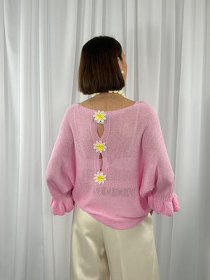 Frenzy knitwear in baby pink - Bond Street Store