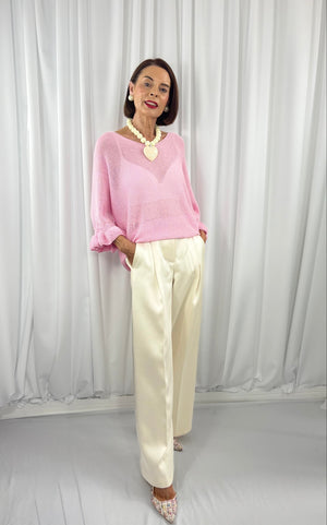 Frenzy knitwear in baby pink - Bond Street Store