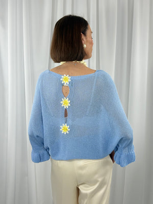 Frenzy knitwear in baby blue - Bond Street Store