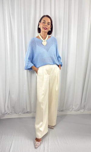 Frenzy knitwear in baby blue - Bond Street Store
