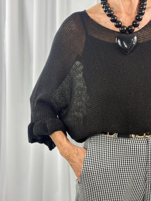 Frenzy knitwear in black - Bond Street Store