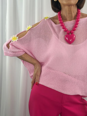 Malibu knitwear in baby pink